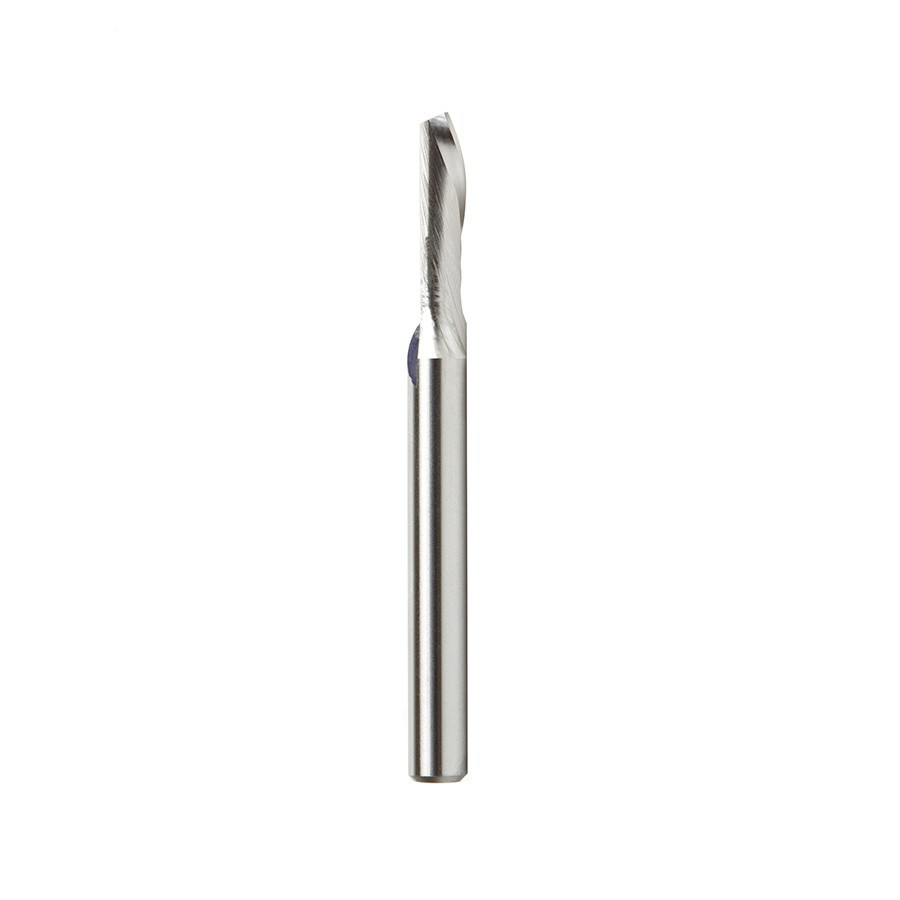HSS1628 High Speed Steel (HSS) Single Flute Spiral, Aluminum Cutting 1/4 Dia x 3/4 x 1/4 Inch Shank Down-Cut Router Bit