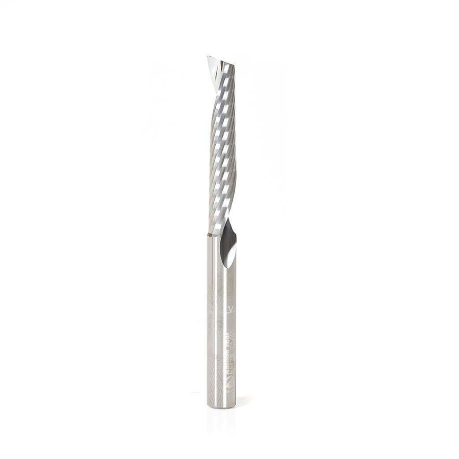 51476 Solid Carbide CNC Spiral 'O' Flute, Aluminum Cutting 1/4 Dia x 1-1/2 x 1/4 Shank Up-Cut Router Bit