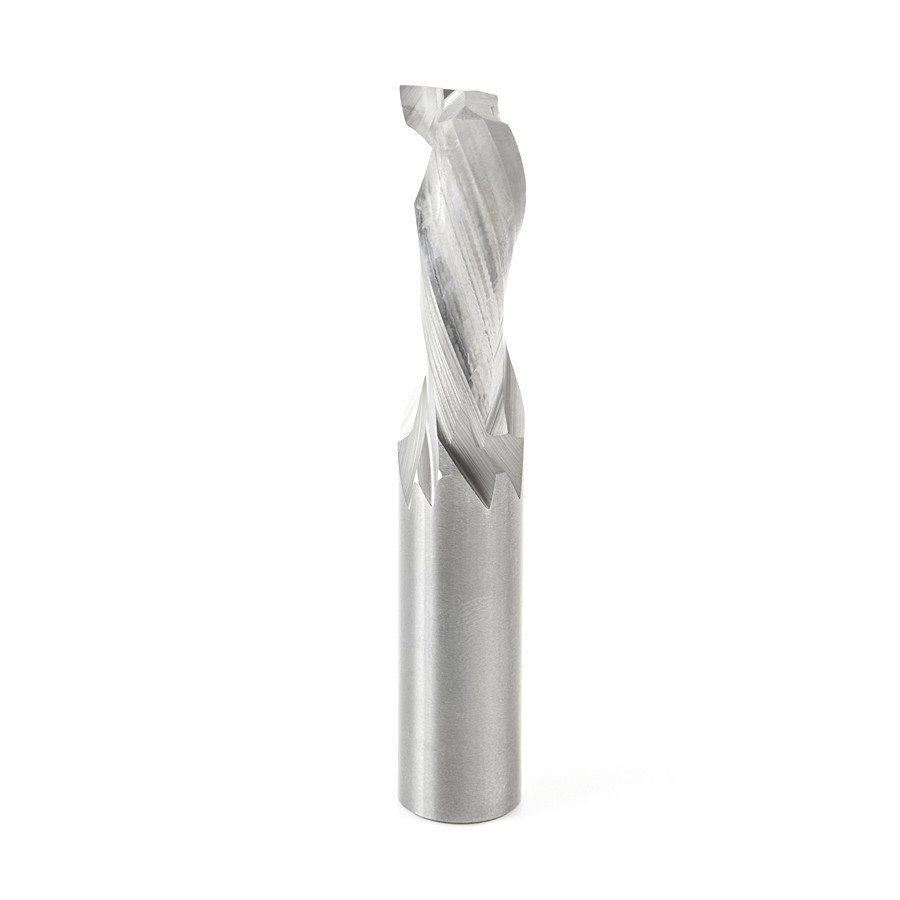 46326 CNC Solid Carbide Compression Spiral 1/2 Dia x 7/8 x 1/2 Shank x 3 Inch Long Single Flute Router Bit