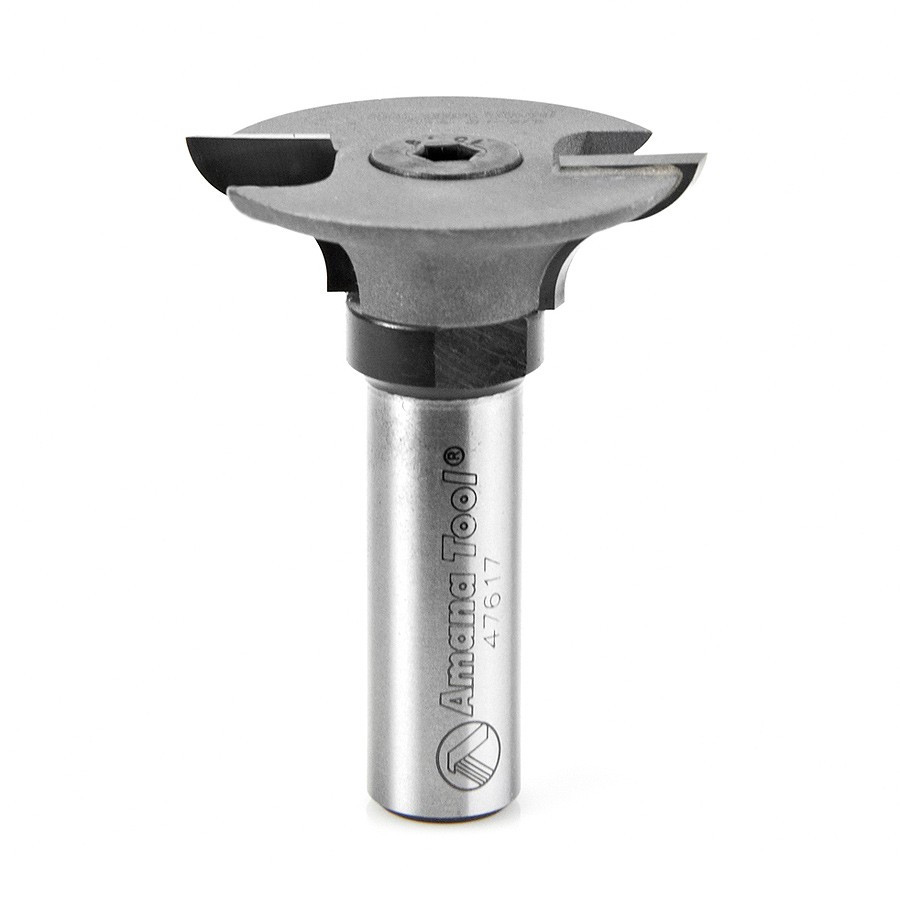 47515 Carbide Tipped Cope Cutter with Stub Spindle - 1/4 Radius x 1-5/8 Dia x 3/8 x 1/2 Inch Shank for 3/4 - 7/8 Material