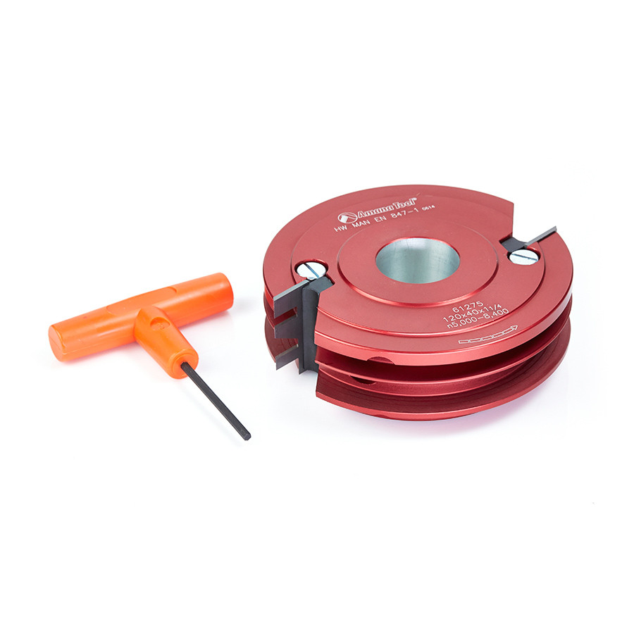 61275 Insert Carbide 2-Wing Stile & Rail 4-3/4 Dia x 1-1/2 x 1-1/4 Bore Profile #4 Steel