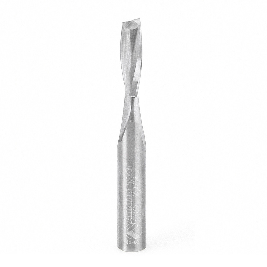 46245 CNC Solid Carbide Spiral Plunge for Solid Wood 3/16 Dia x 5/8 x 1/4 Inch Shank Up-Cut