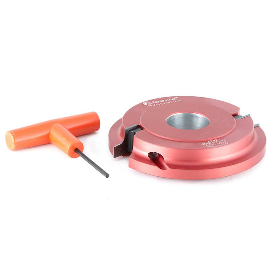 61142 Insert Carbide Round Over 5mm Radius x 120mm Dia x 20mm x 1-1/4 Bore Aluminum