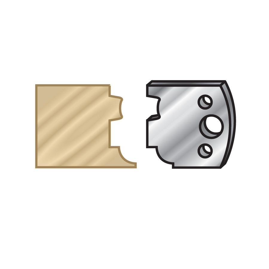 64F026 Pair of 40mm Carbide Tipped Steel Knives for Profile Pro Inserts