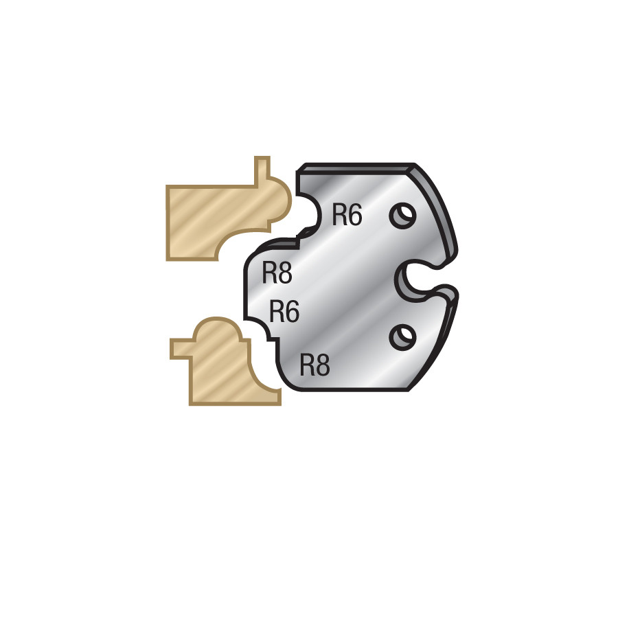 66F005 Pair of 60mm Steel Knives for Profile Pro Inserts