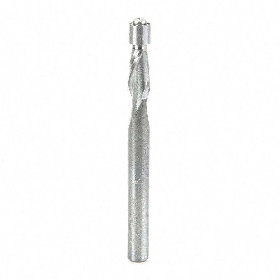 51422 Solid Carbide Aluminum Cutting Flush Trim Spiral Up-Cut 1/4 Dia x 1/2 x 1/4 Inch Shank