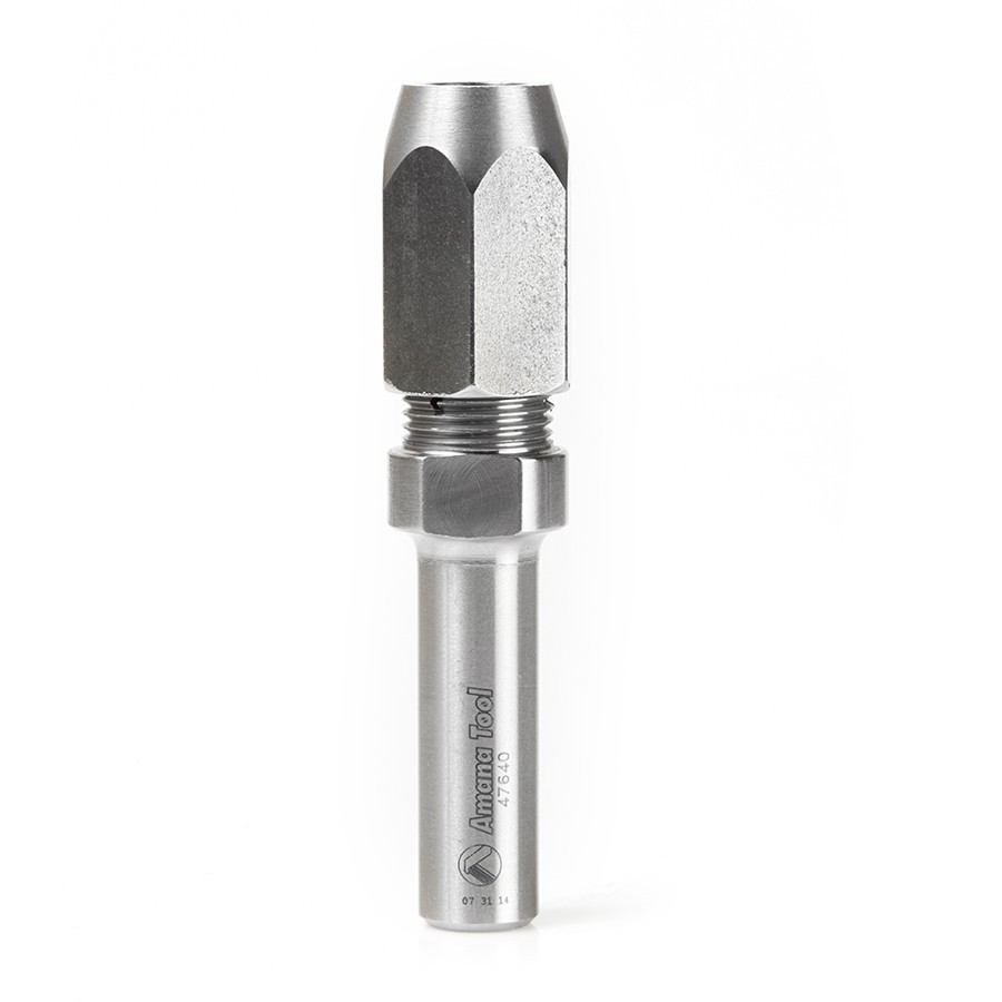 47640 1/2 Inch Shank CNC Extension Adapter for 1/4 Inch Shank Router Bits