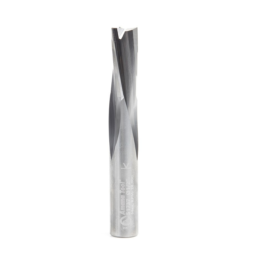 51737 Solid Carbide Spiral Finisher 1/2 Dia x 1-1/8 x 1/2 Shank Down-Cut Router Bit