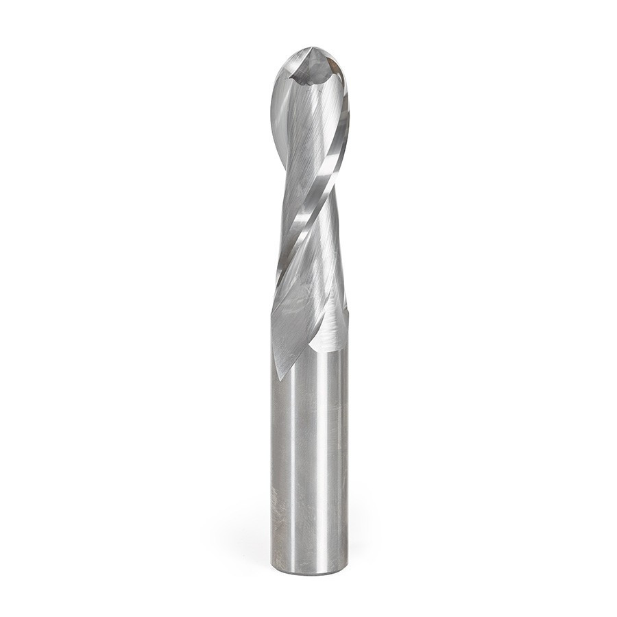 46387 CNC Solid Carbide Up-Cut Ball Nose Spiral 3/4 Dia x 2-1/2 x 3/4 Shank Router Bit