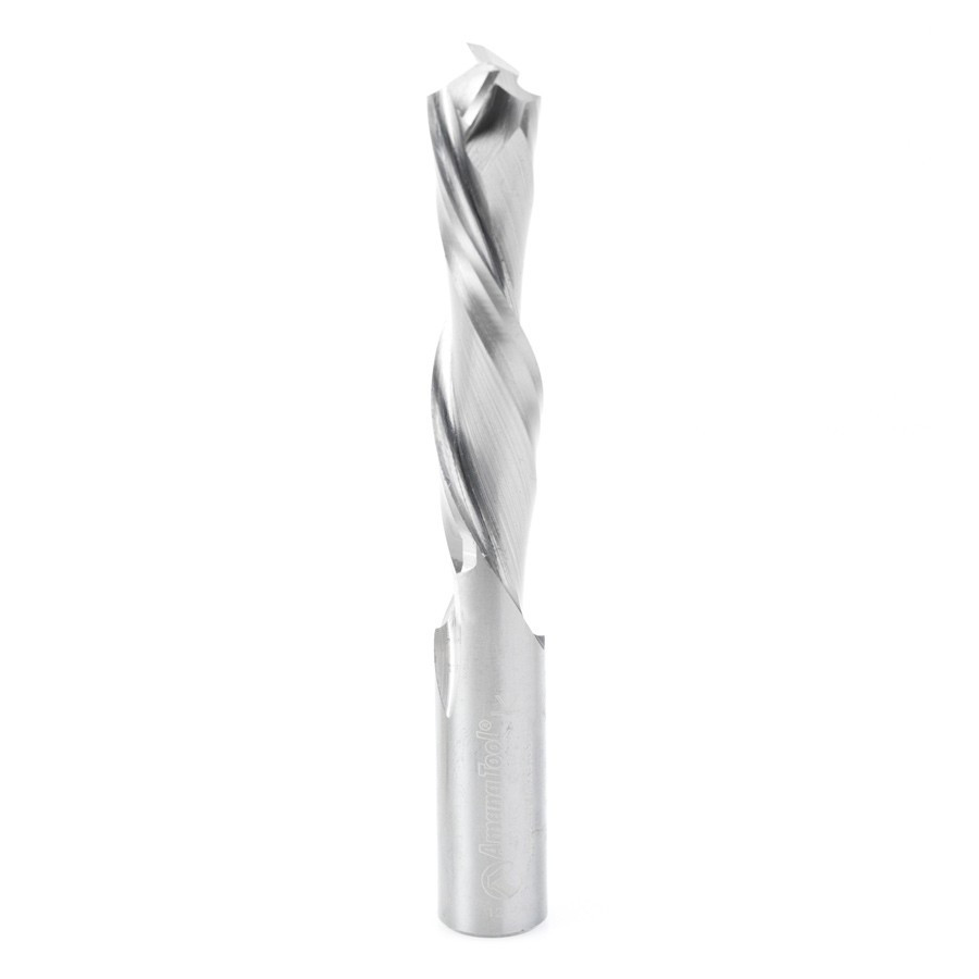 46360 CNC Solid Carbide Compression Spiral for Mortising 1/2 Dia x 2-1/8 x 1/2 Inch Shank