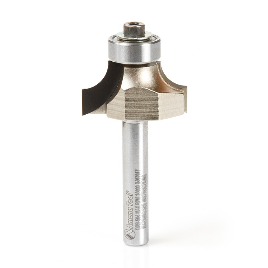 DRB-504 CNC Polycrystalline Diamond (PCD) Corner Round for Composites 1/4 Radius x 1 Dia x 1/2 x 1/4 Inch Shank