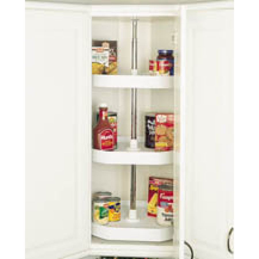 22 in. D-Shape Lazy Susan -3 Shelves