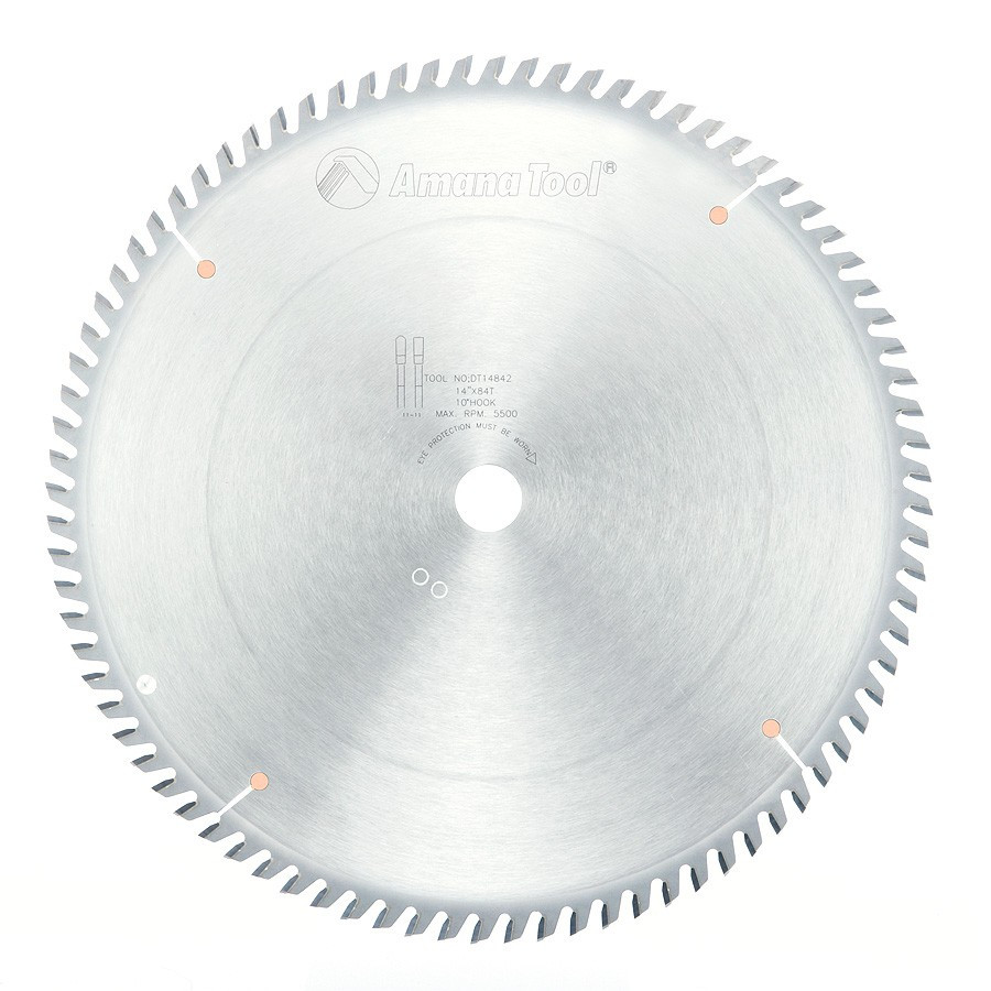 DT14842 Ditec Extended Trimming 14 x 84T x TCG Grind x 1 Inch Bore Saw Blade for MDF