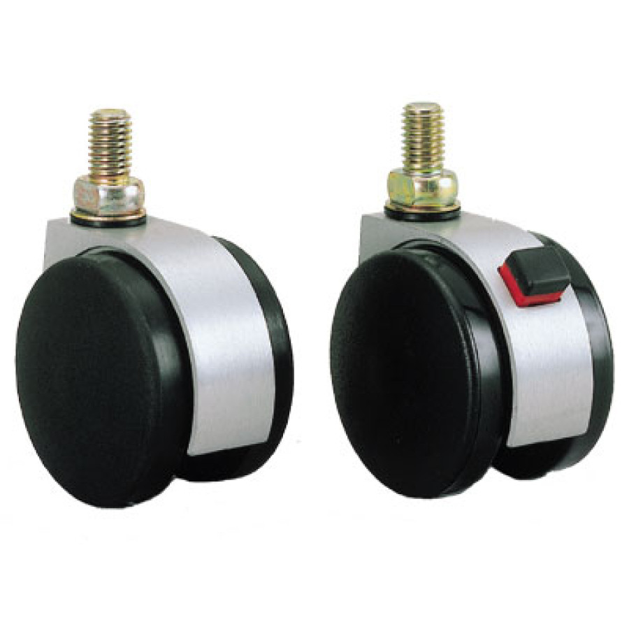 TWIN WHEEL CASTER, THREADED BOLT TYPE, FA-55-NS