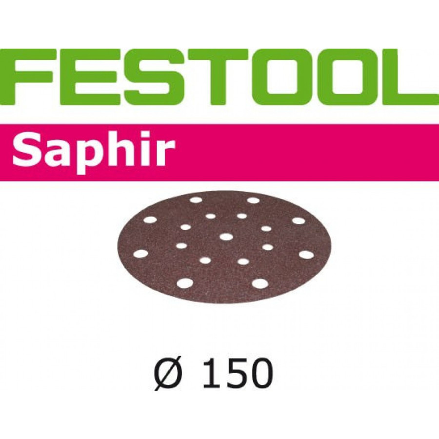 Festool 496624, Saphir Abrasives, P24 Grit for 150 mm Sanders, 25-pack