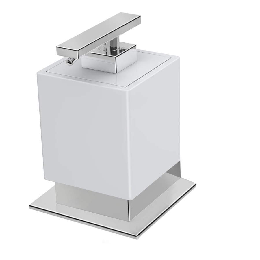BA0260-203, Be Soap Dispenser W 3 1/2"x D 3 3/4"x H 4 3/4"White