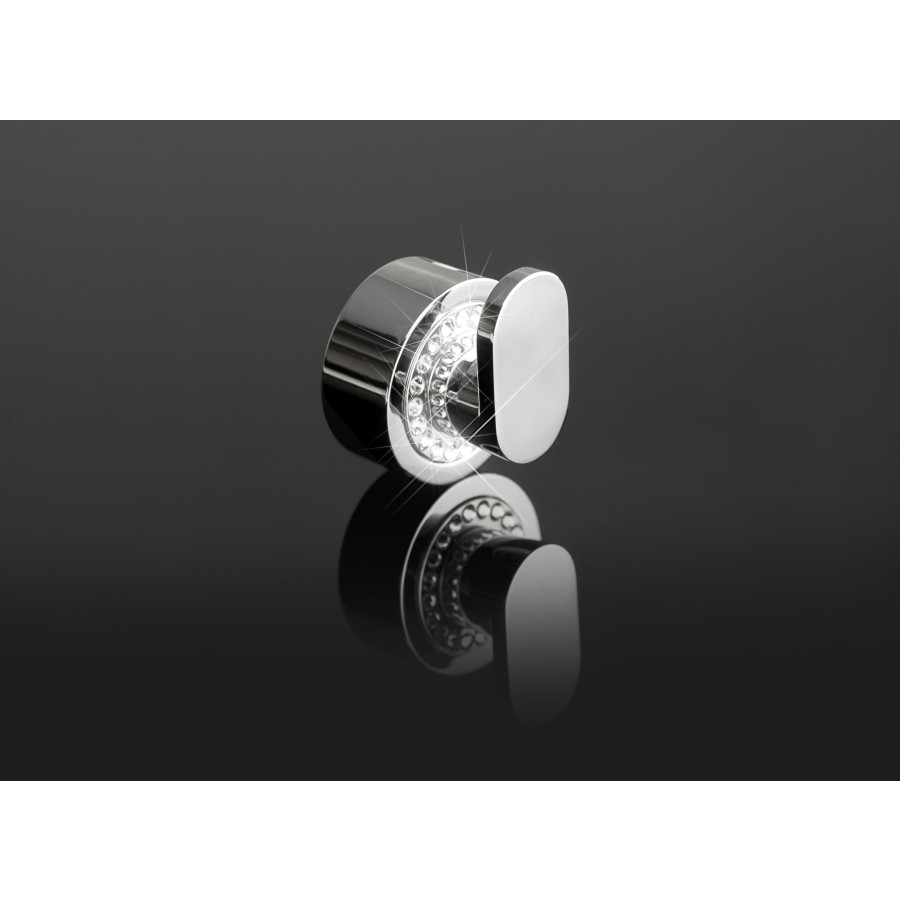 BA0304-693, Anello Hook W 2" x H 2 1/4" Chrome Diamond