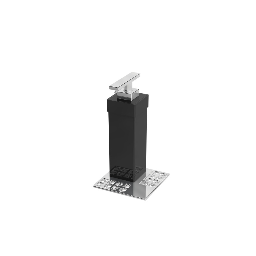 BA0200-202, Zen by Zen Soap Dispenser W 4"x D 4"x H 7 3/16"Black