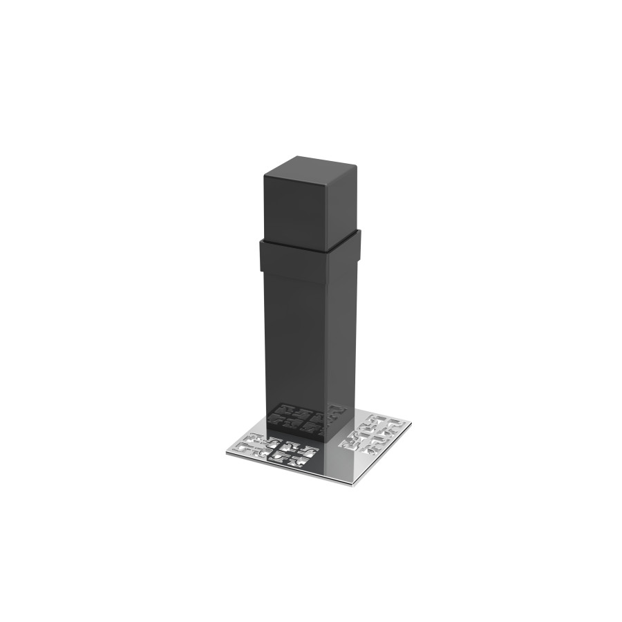 BA0199-202, Zen by Zen Toothbrush Holder W 4"x D 4"H 7 3/4"Black
