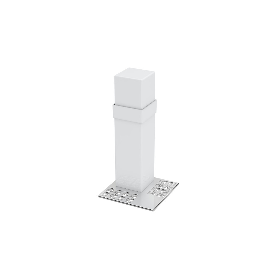 BA0199-203, Zen by Zen Toothbrush Holder W 4"x D 4"H 7 3/4"White
