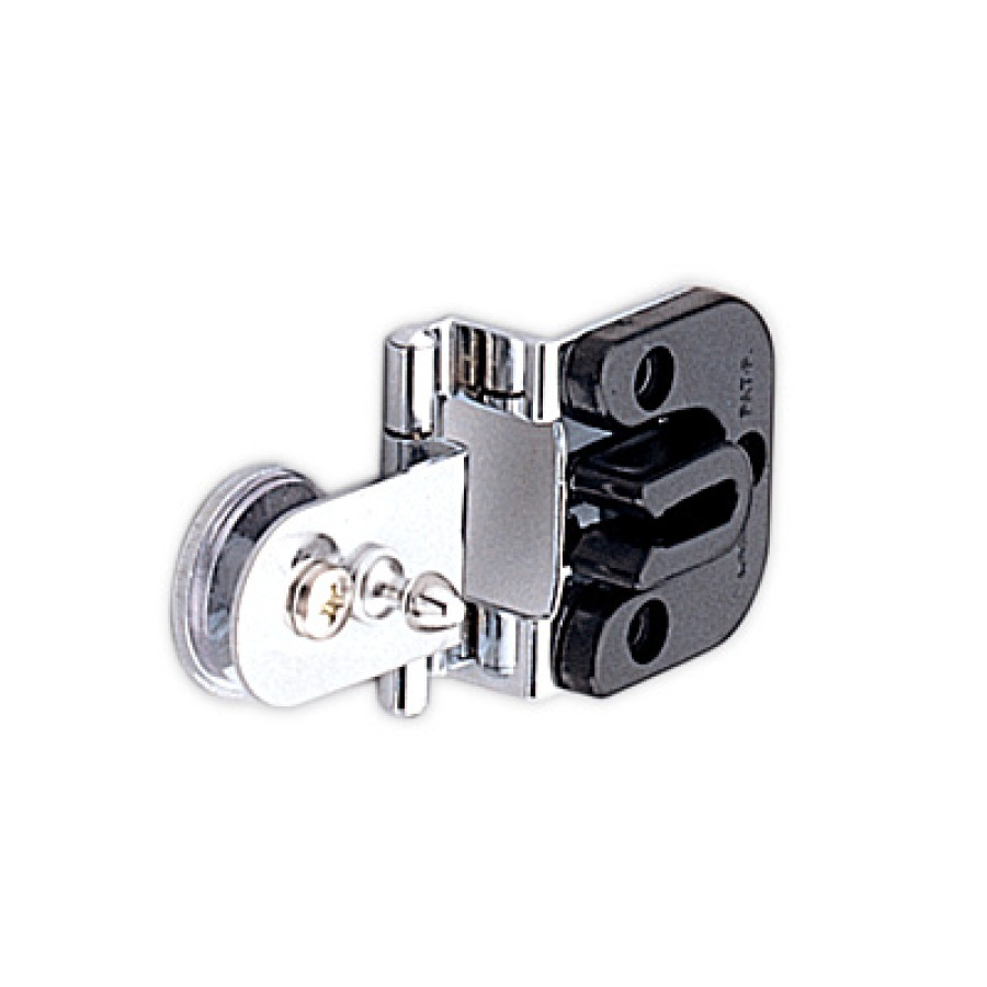 HALF OVERLAY GLASS DOOR HINGE (W/CATCH), GHC-34/8/PB
