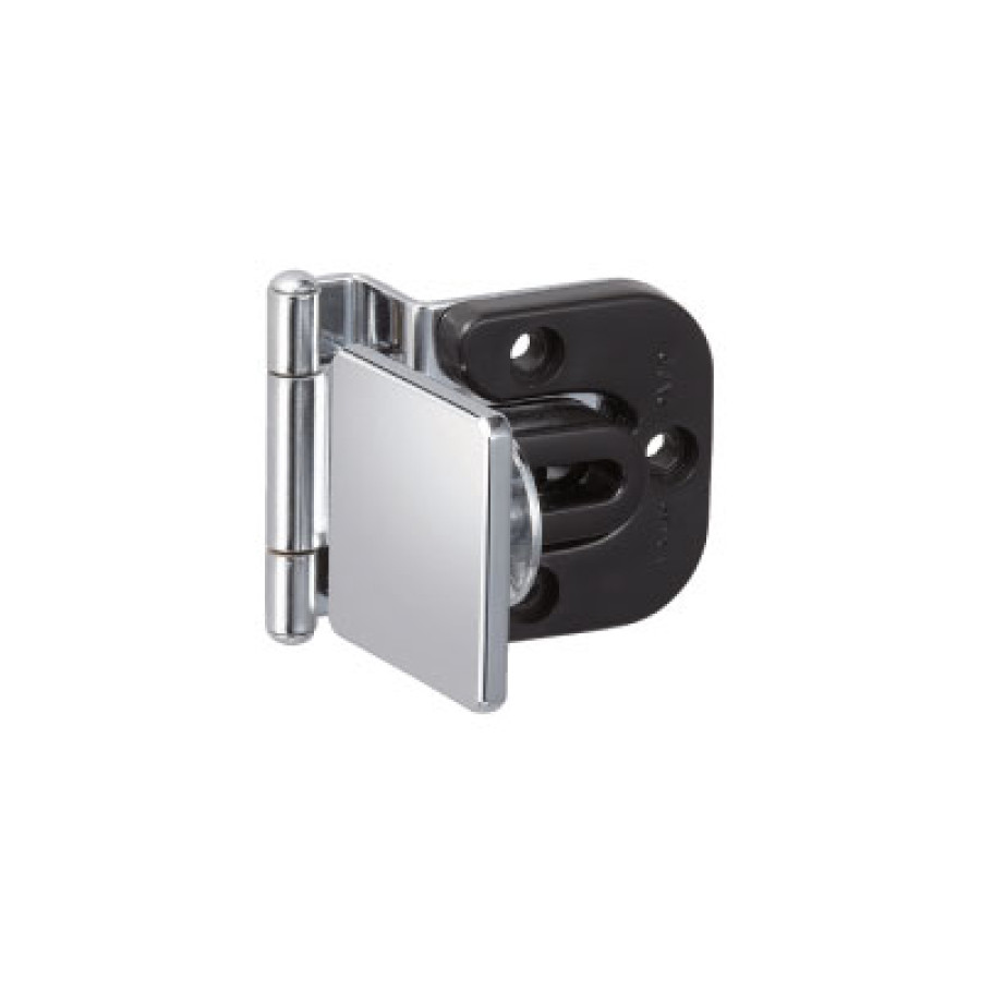 HALF OVERLAY GLASS DOOR HINGE (W/CATCH), GHC-34-8-CR-K