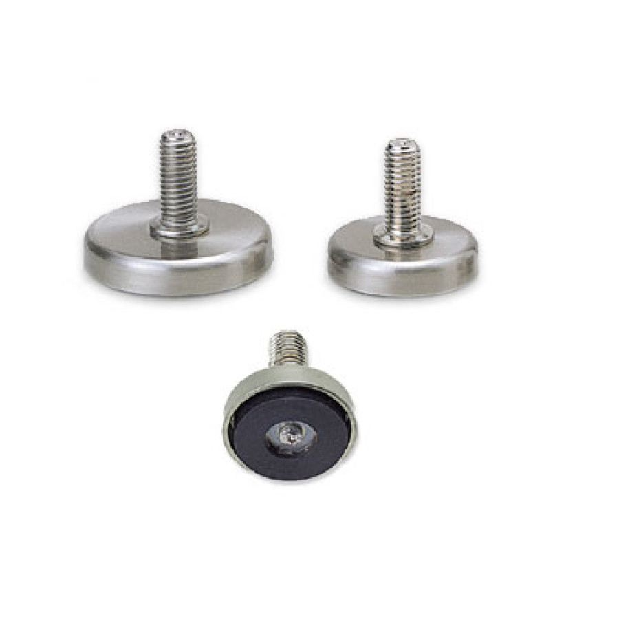 STAINLESS STEEL LEVELING GLIDE W/ RUBBER PAD, MKRS-70M14