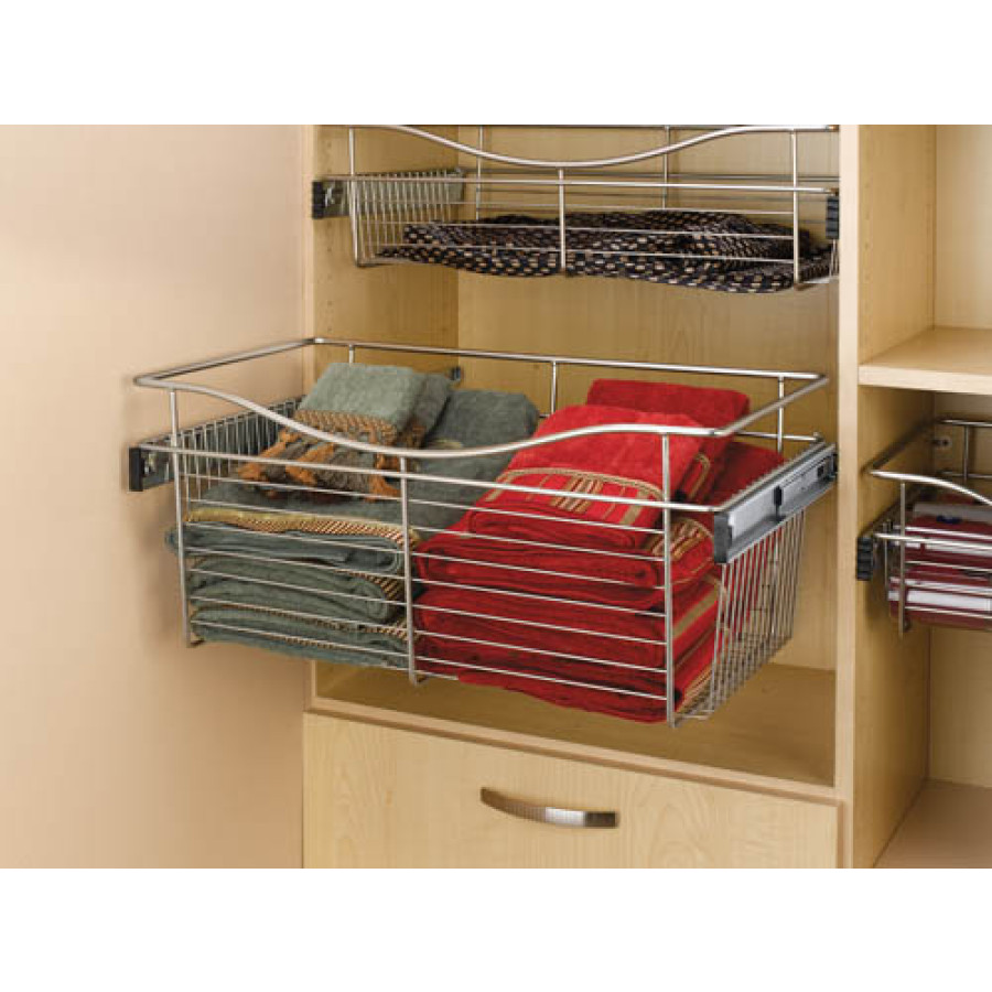 Pull-Out Closet Baskets, 24W x 20D x 11HOil Rubbed BronzeWire