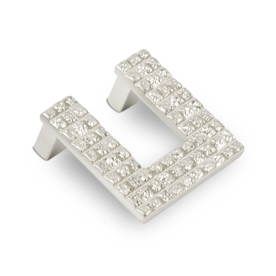 MOSAIC HORSE SHOE DESIGN HANDLE SATIN NICKEL