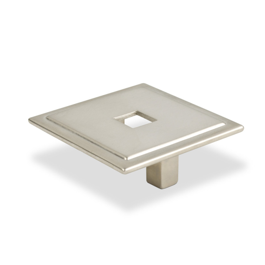 SMALL SQUARE WITH HOLE SATIN NICKEL
