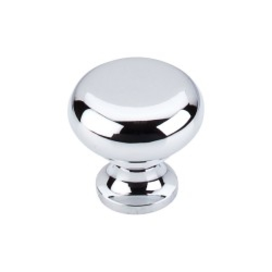 Flat Faced Knob 1 1/4" - Polished Chrome
