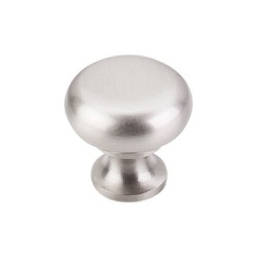 Flat Faced Knob 1 1/4" - Brushed Satin Nickel