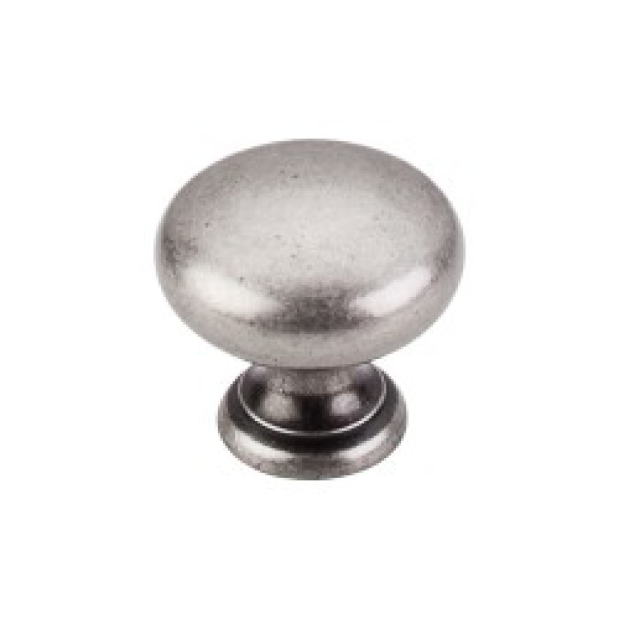 Mushroom Knob 1 1/4" - Pewter Antique