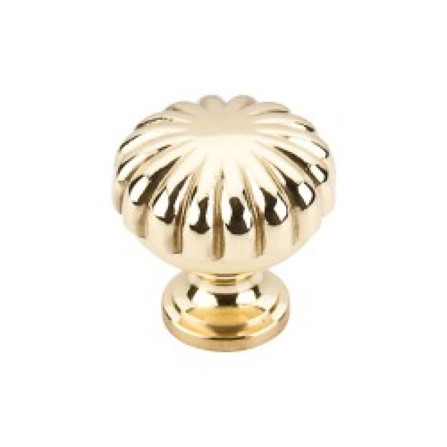 Melon Knob 1 1/4" - Polished Brass