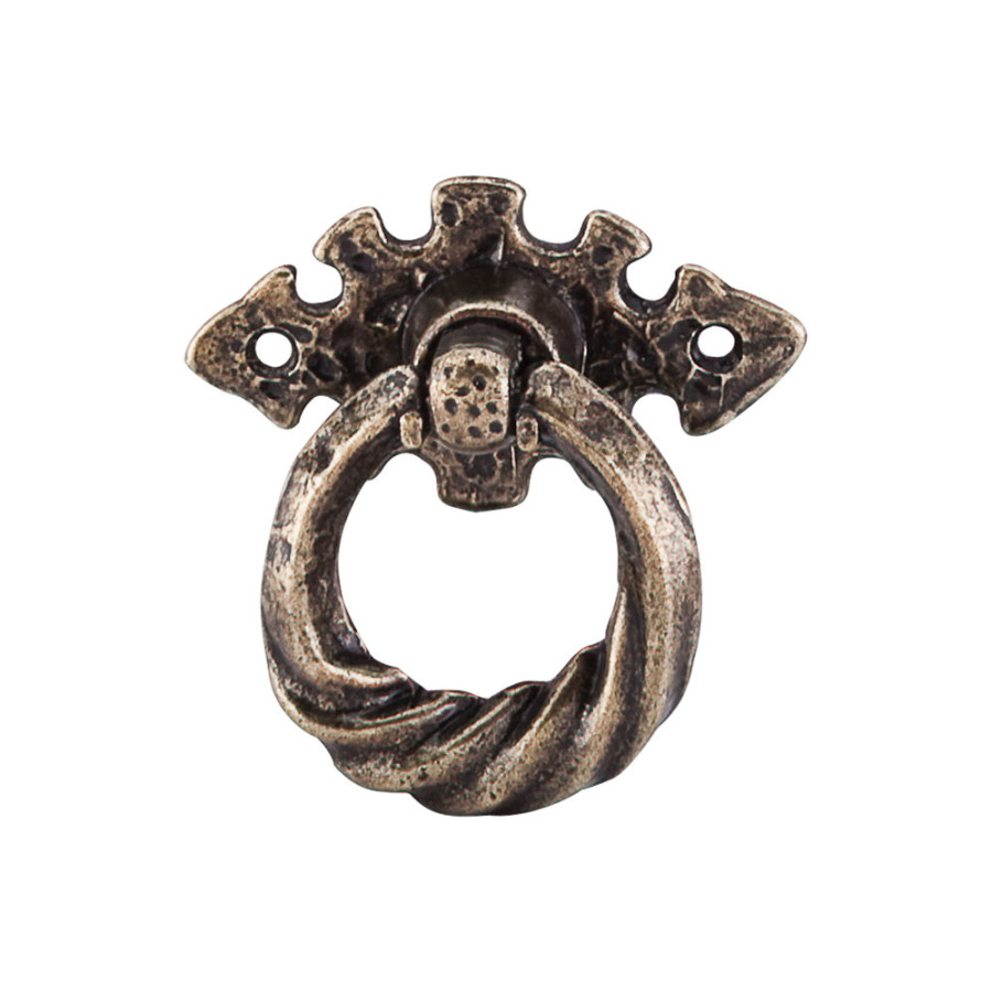 Tudor Pull 2 1/8" w/Horizontal Backplate- German Bronze