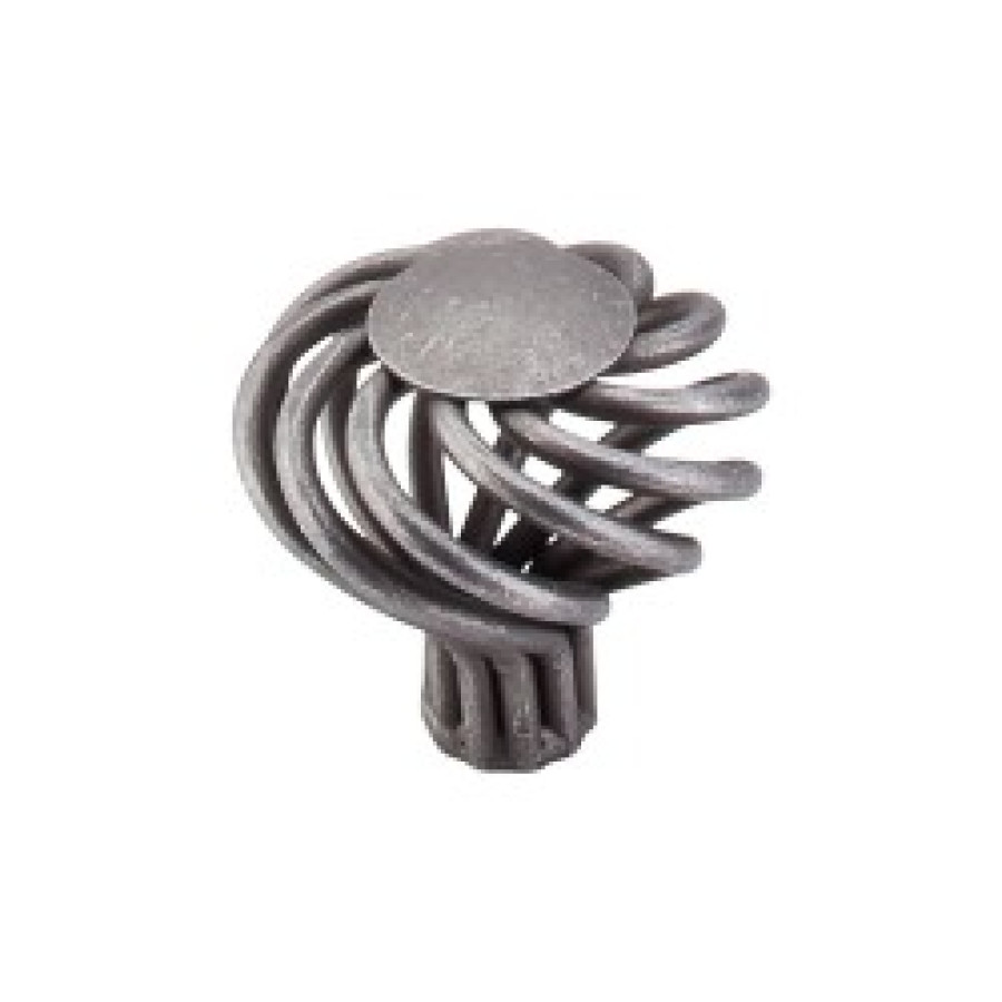 Round Twist Knob Large 1 1/2" - Pewter