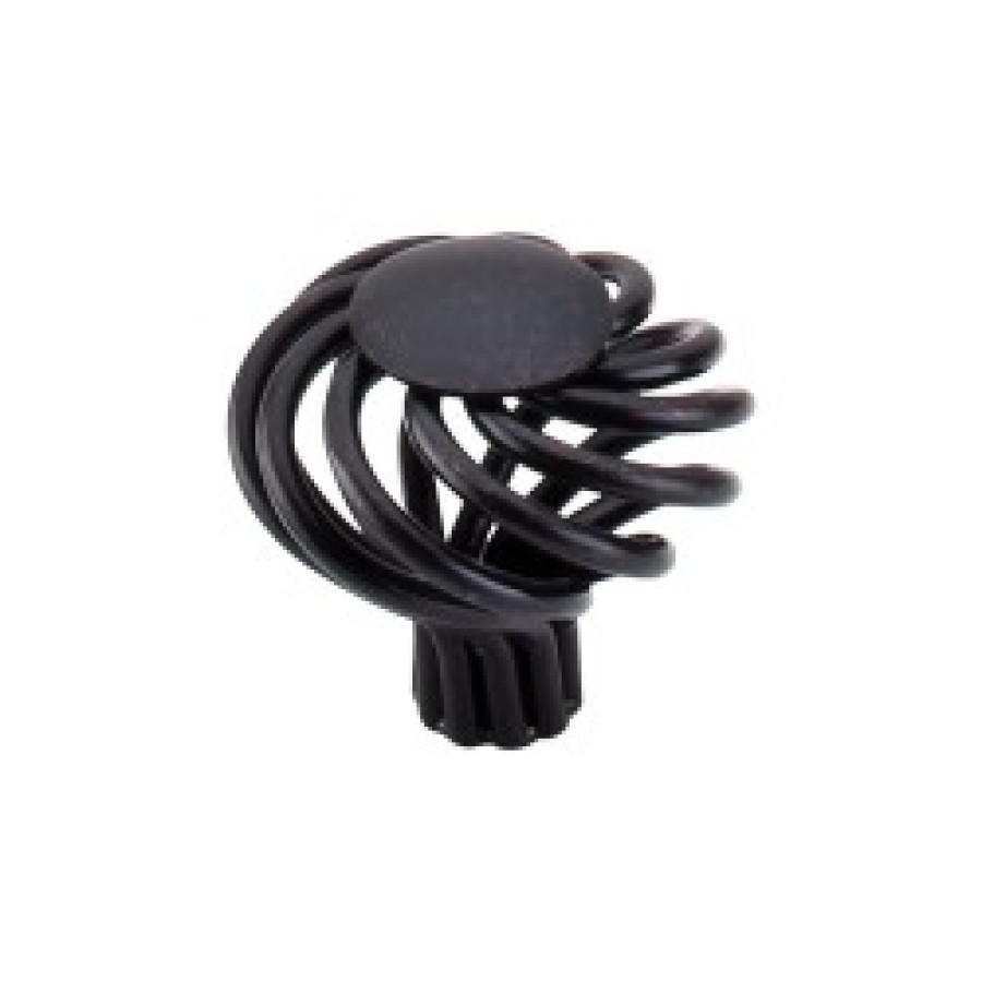 Round Twist Knob Large 1 1/2" - Patina Black