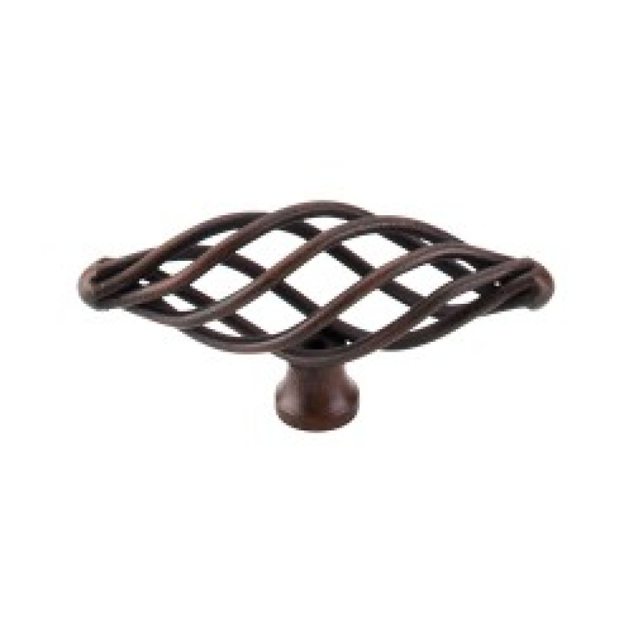 Oval Twist Knob Medium 3" - Patina Rouge