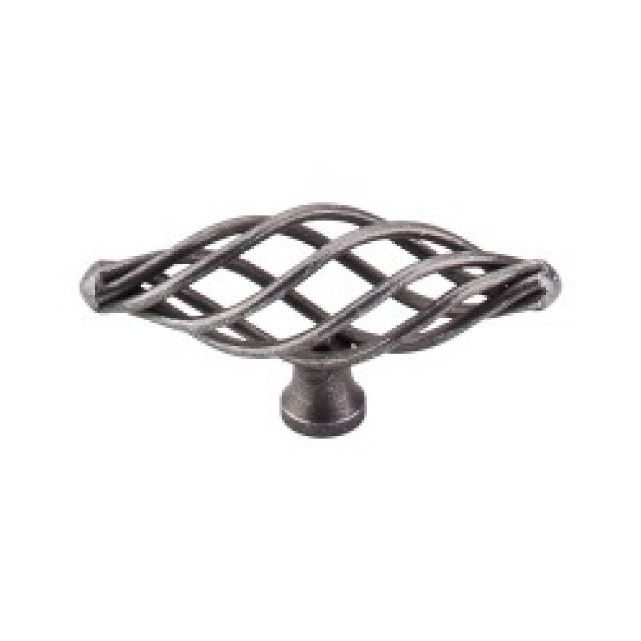 Oval Twist Knob Medium 3" - Pewter