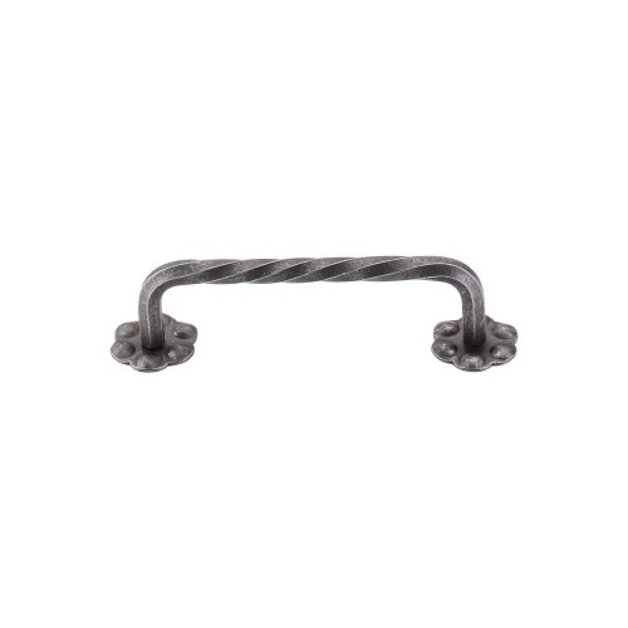 Thin Twist D-Pull w/Backplate 3 15/16" (c-c) - Pewter