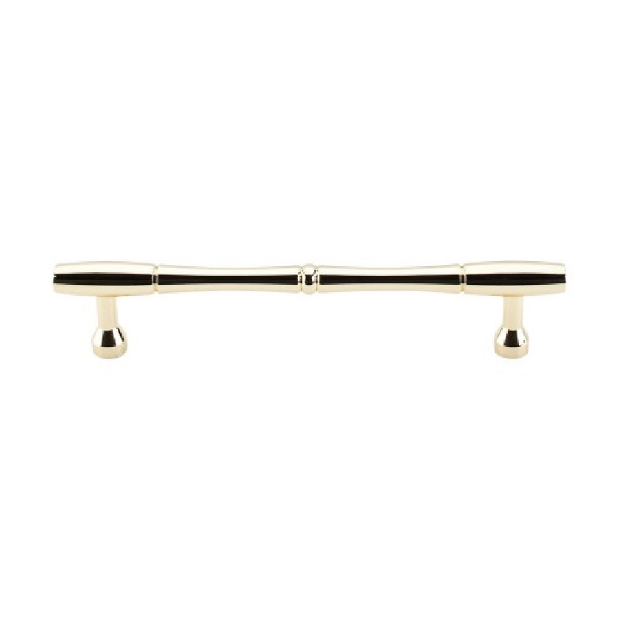 Nouveau Bamboo Pull 7" (c-c) - Polished Brass