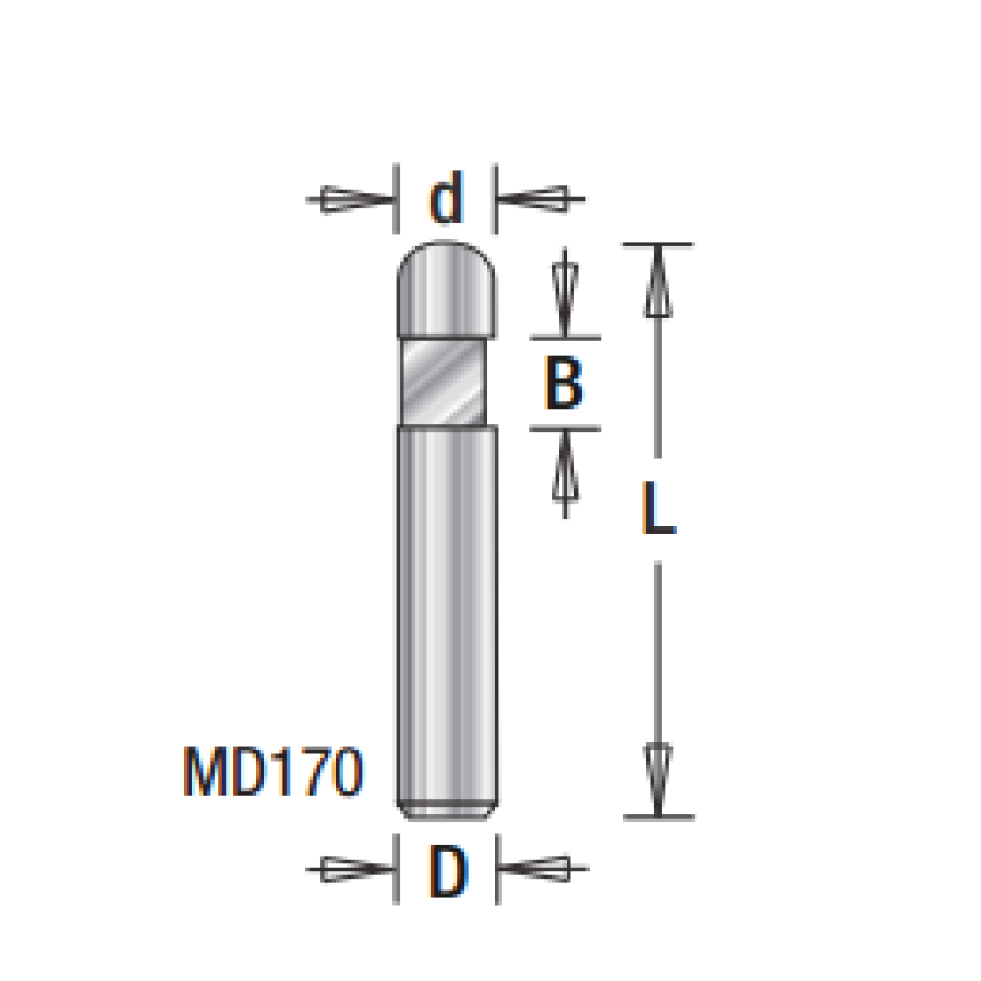 MD170, A.G.E. Solid Carbide Flush Trim With Pilot, 1-Flute, 1/4 Dia x 1/4 x 1/4 Shank