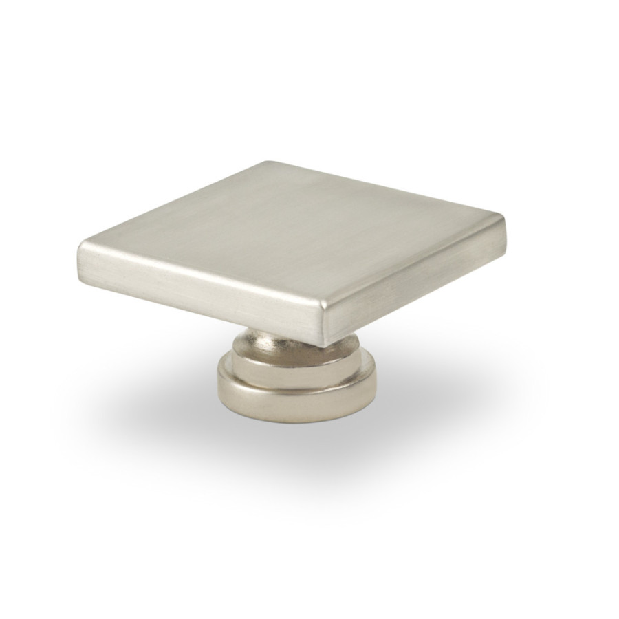 LARGE SQUARE KNOB SATIN NICKEL