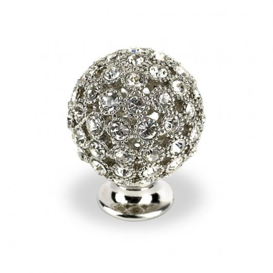 ROUND SMALL BRIGHT CHROME SWAROVSKI CRYSTALS CHROME