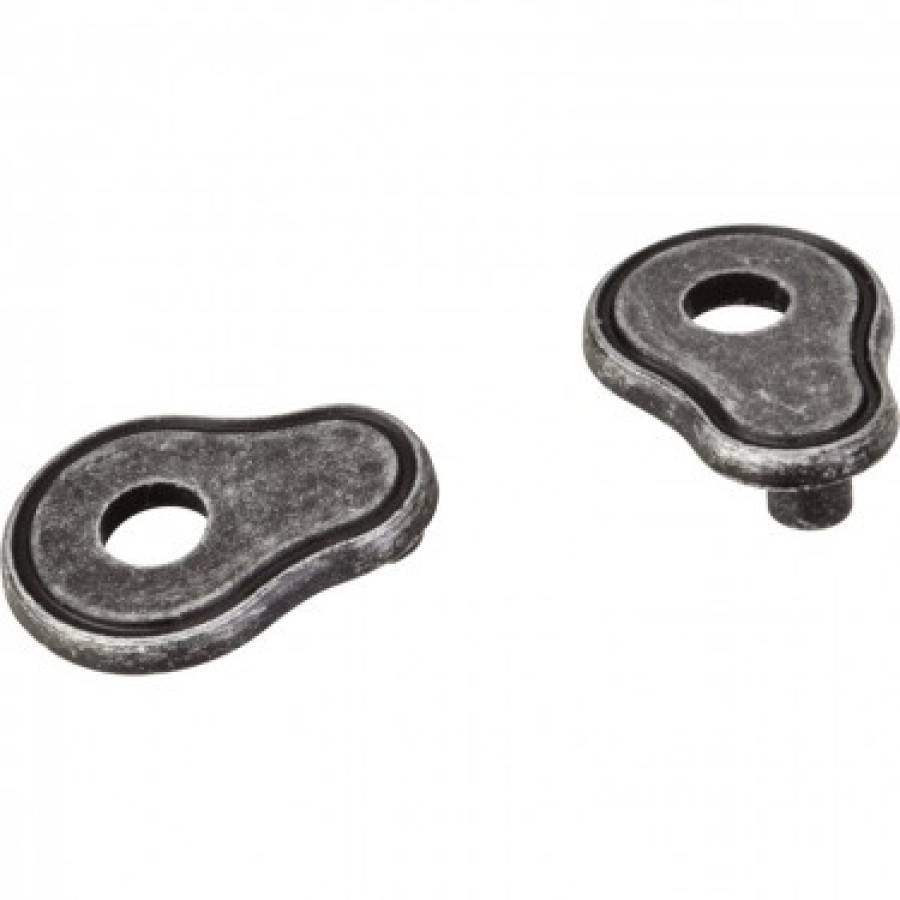 Escutcheons, Distressed Antique Silver, PE02-SIM