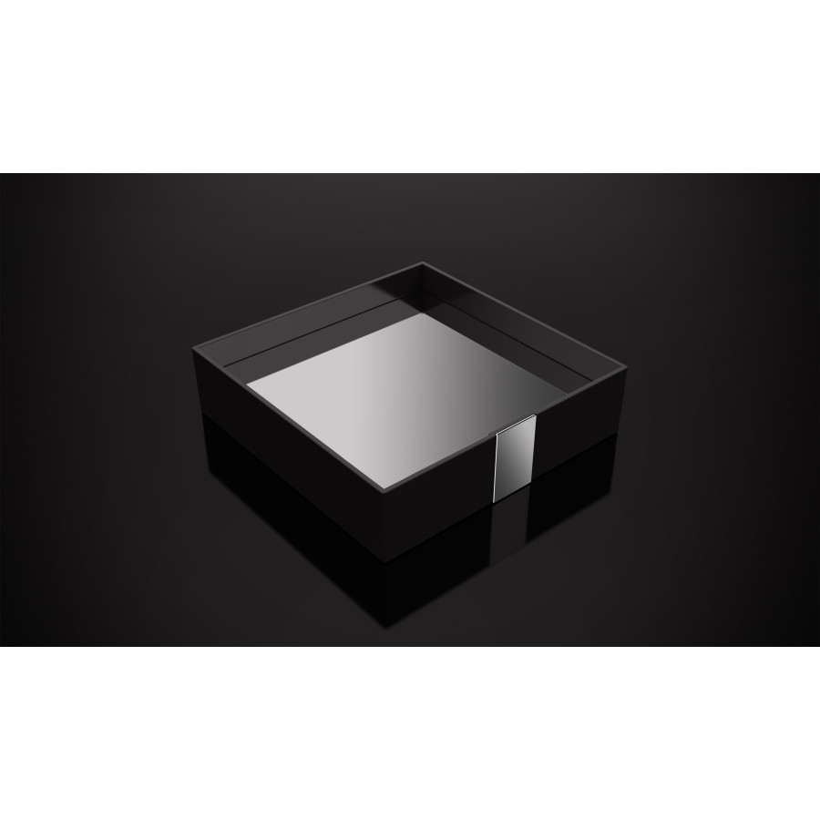 BA0297-202, One Square Tray W 8 5/8"x D 8 5/8"x H 2 1/8"Black