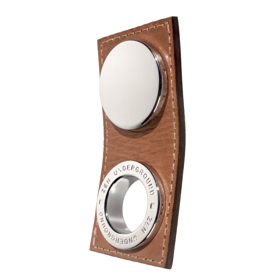 ZP1253-102, Garage Knob Centers 5/8"Brown Leather