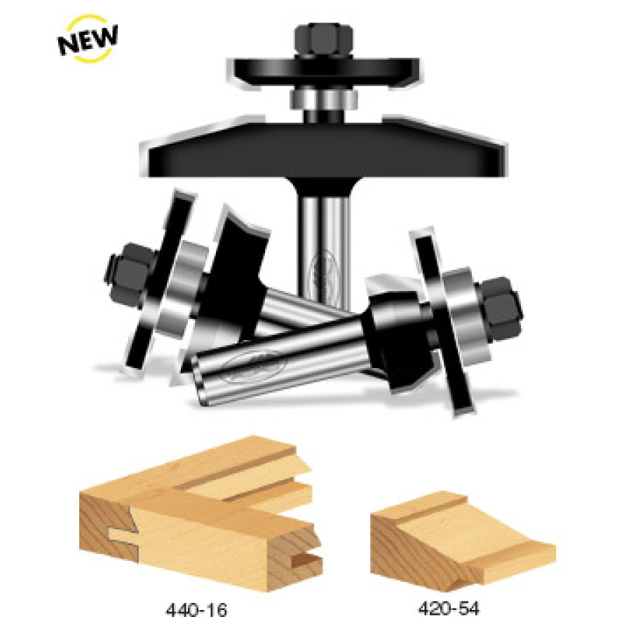 TRS-230 3-Piece Shaker Raised Panel Cabinet Door Making Set with Back Cutter