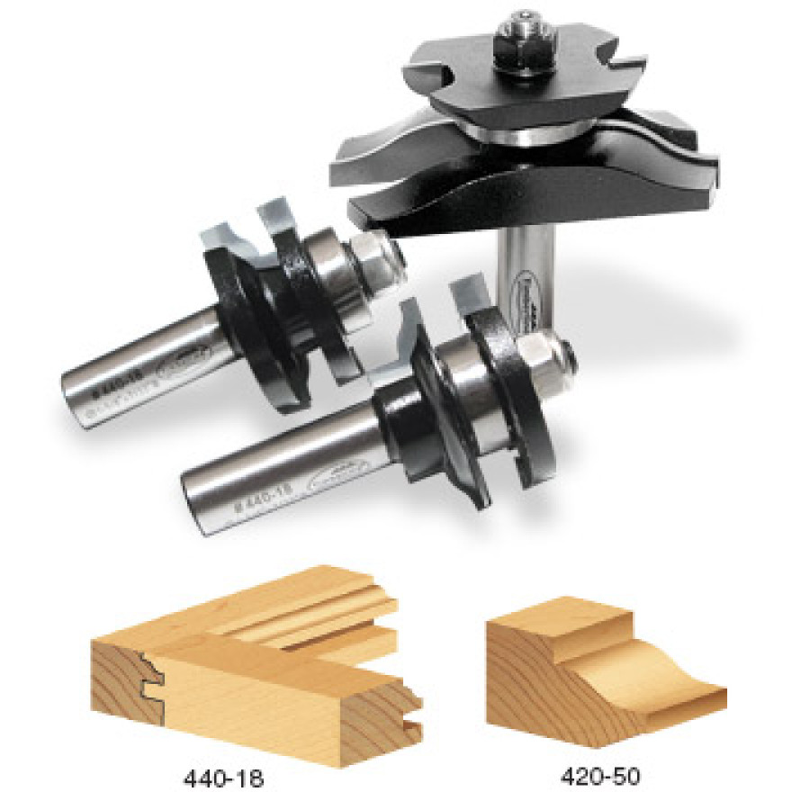 TRS-250 3-Piece Ogee Raised Panel Door Making Set with Back Cutter