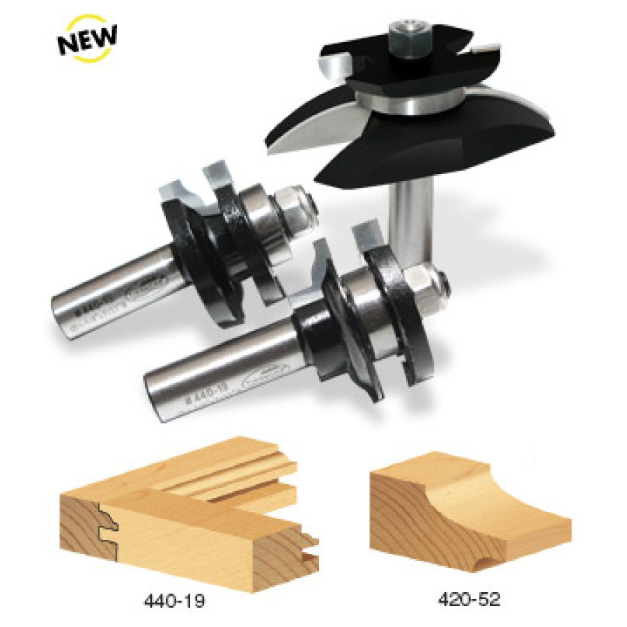 TRS-270 3-Piece Cove Raised Panel Door Making Set with Back Cutter